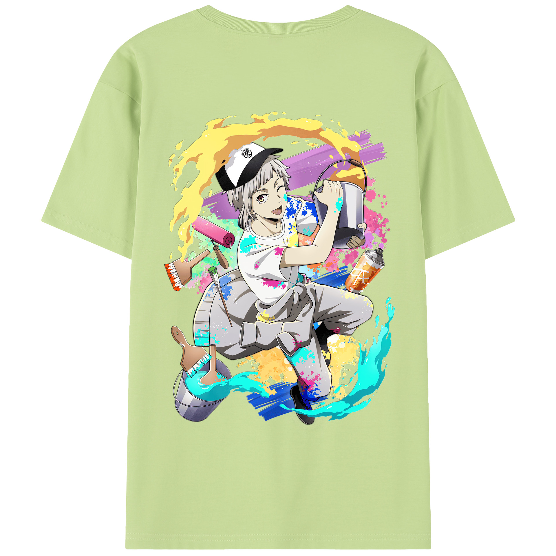 （画像用） 文豪ストレイドッグス Bungo Stray Dogs 綿100％半袖Tシャツ（背面プリント）